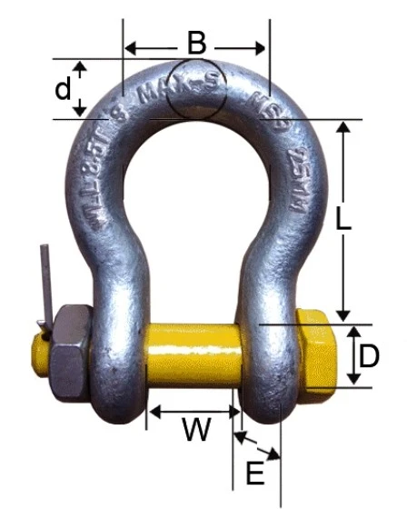 galvanized safety pin shackle galvanized safety pin shackle
